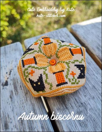 Autumn Biscornu - Kate Stitches