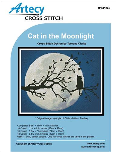 Cat in the Moonlight - Artecy Cross Stitch