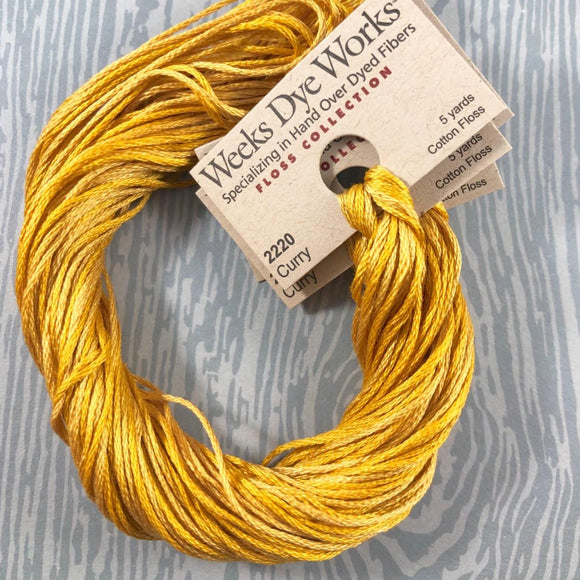 Curry Weeks Dye Works 6 Strand Hand-Dyed Embroidery Floss