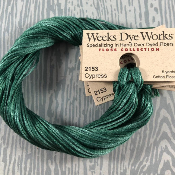 Cypress Weeks Dye Works 6 Strand Hand-Dyed Embroidery Floss