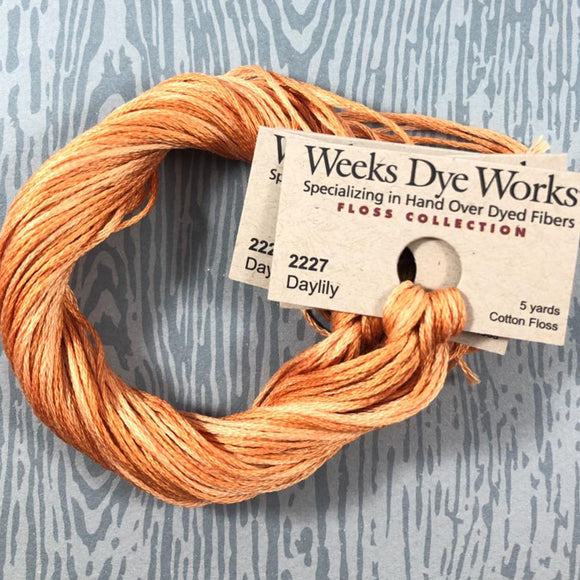 Daylily Weeks Dye Works 6 Strand Hand-Dyed Embroidery Floss