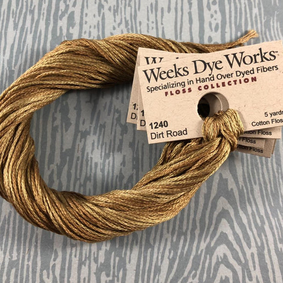 Dirt Road Weeks Dye Works 6 Strand Hand-Dyed Embroidery Floss