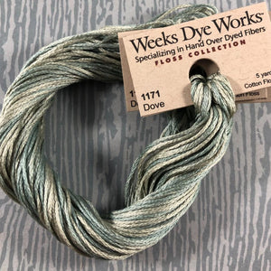 Dove Weeks Dye Works 6 Strand Hand-Dyed Embroidery Floss