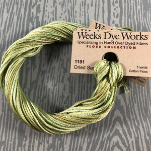 Dried Sage Weeks Dye Works 6 Strand Hand-Dyed Embroidery Floss