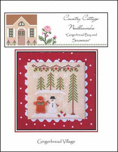 Gingerbread Village: Gingerbread Boy And Snowman - Country Cottage Needleworks