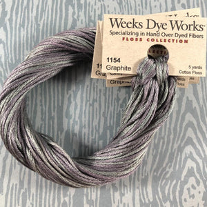 Graphite Weeks Dye Works 6 Strand Hand-Dyed Embroidery Floss