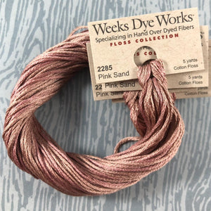 Pink Sand Weeks Dye Works 6 Strand Hand-Dyed Embroidery Floss