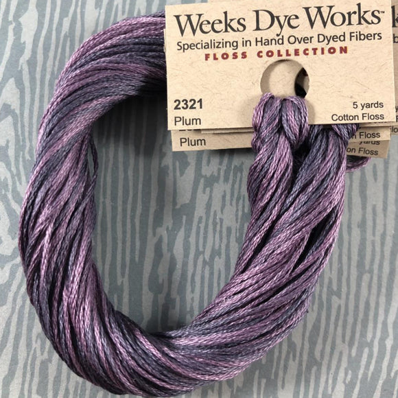 Plum Weeks Dye Works 6 Strand Hand-Dyed Embroidery Floss