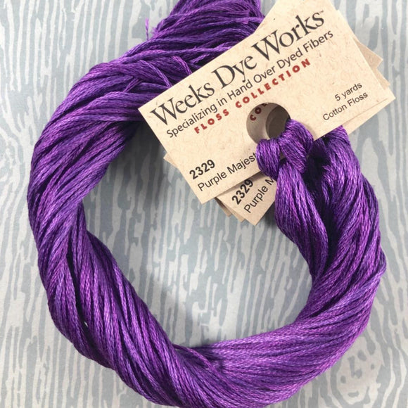 Purple Majesty Weeks Dye Works 6 Strand Hand-Dyed Embroidery Floss