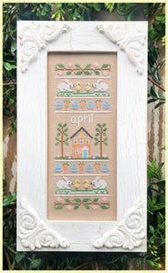 Sampler of the Month April - Country Cottage Needleworks