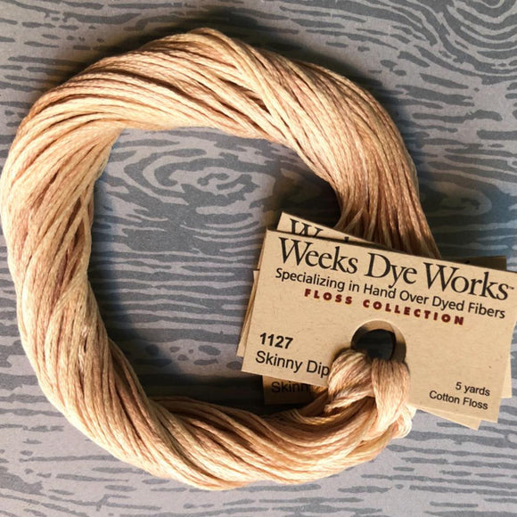 Skinny Dip Weeks Dye Works 6 Strand Hand-Dyed Embroidery Floss
