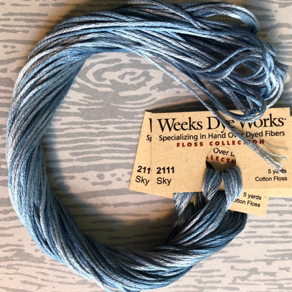 Sky Weeks Dye Works 6 Strand Hand-Dyed Embroidery Floss