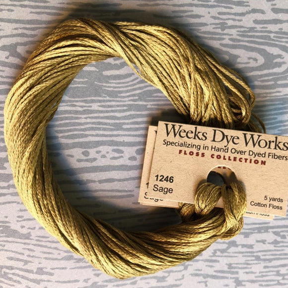 Sage Weeks Dye Works 6 Strand Hand-Dyed Embroidery Floss