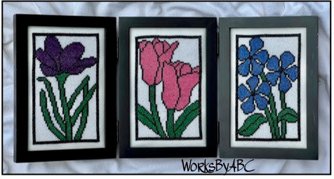 Stained Glass Flowers - Works by ABC